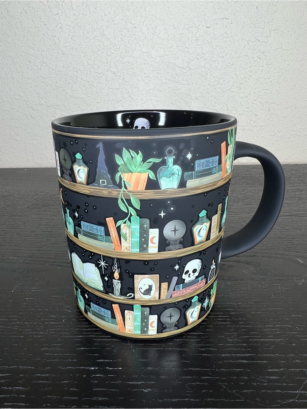 NEW Fig & Fern Halloween Haunted Bookshelf Soft Touch Mug